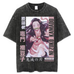 T-shirt Demon Slayer Nezuko Délavé